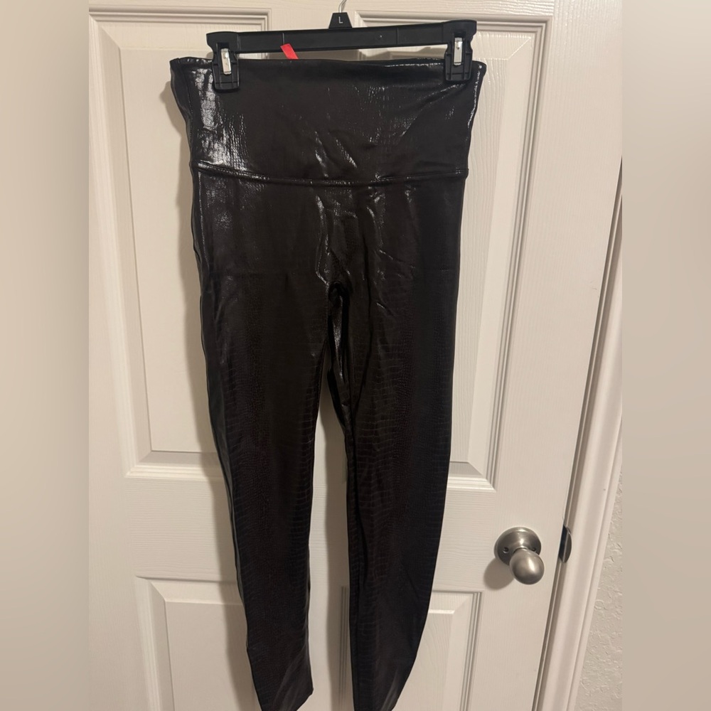 COPY - 🔥 Spanx Croc Shine Leggings - Brown, Size Large, New Without Tags